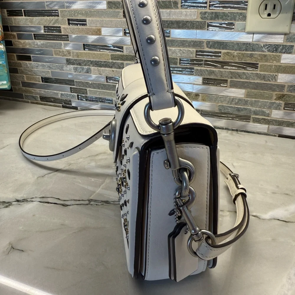 Coach White Studded Crossbody Bag - Picture 5 of 16